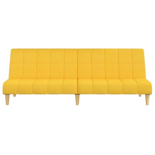2-personers sovesofa i stof - gul