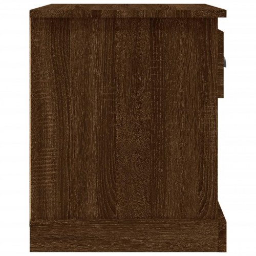Sengeborde 2 stk. 39x39x47,5 cm konstrueret træ brunt eg