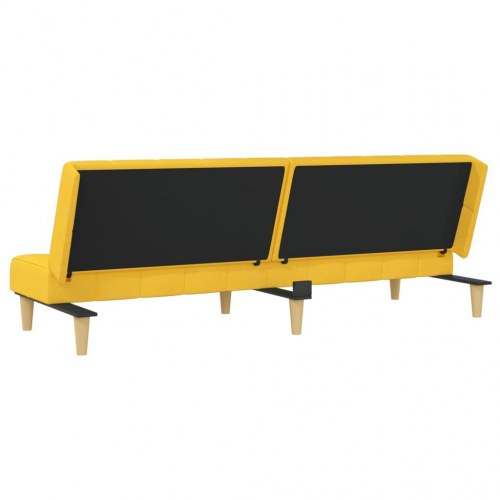 2-personers sovesofa i stof - gul