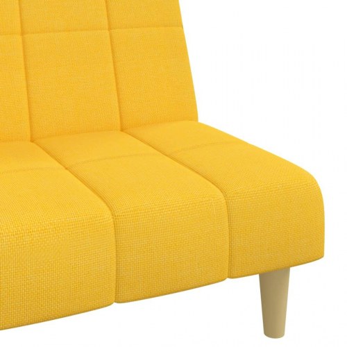 2-personers sovesofa i stof - gul