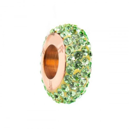 Charm-perle 3POTO24RE - Grøn, 2 cm