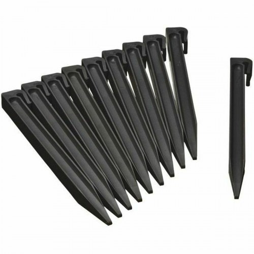 Hegnstolper/Pløkker Nature 6040638 - sort plast, 10 stk.