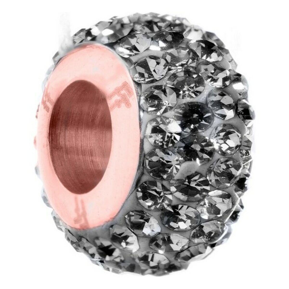 Charm-perle - sort, sterling sølv (1,5 cm)