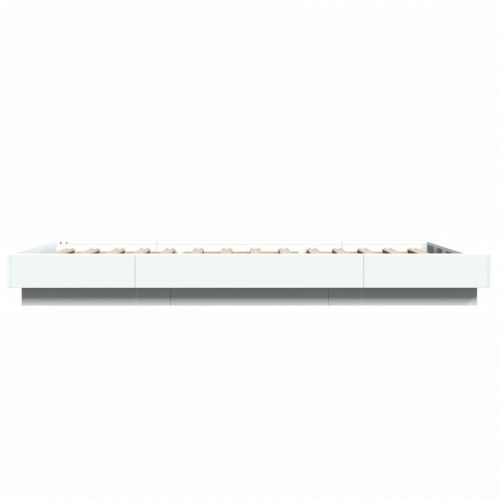 Sengeramme med LED-lys 90 x 200 cm - hvid