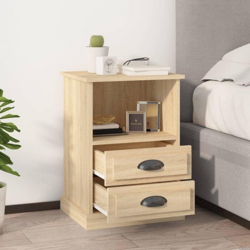 Sengeborde 2 stk. 43x36x60 cm sonoma-eg
