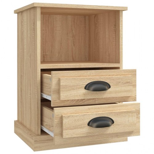 Sengeborde 2 stk. 43x36x60 cm sonoma-eg