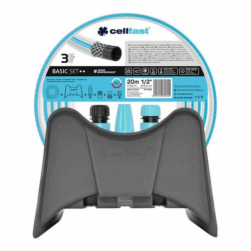 Slange med tilbehørssæt Cellfast Basic PVC polypropylen 20 m Ø 12,5 mm