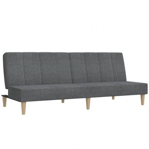 2-personers sovesofa i stof - lysegrå, daybed med træben