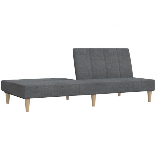 2-personers sovesofa i stof - lysegrå, daybed med træben