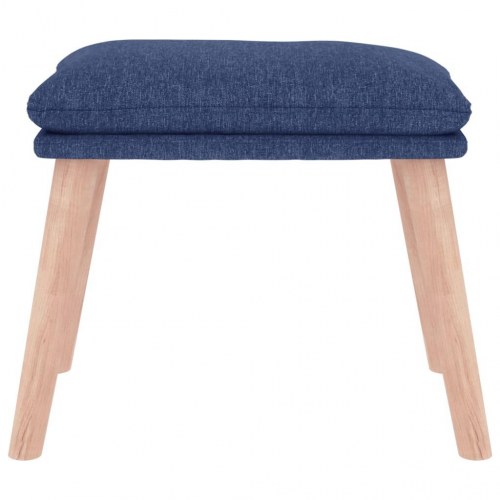 Fodskammel 45x29,5x35 cm stof blå