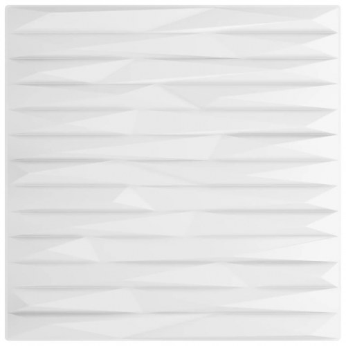 Vægpaneler 24 stk. 50x50 cm 6 m² XPS sten hvid