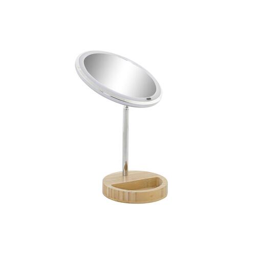 Makeup-Spejl med LED Sølvfarvet 20 x 14 x 34 cm