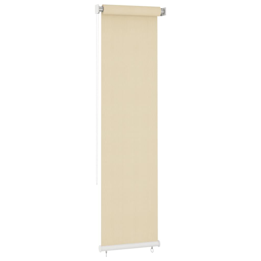 Udendørs rullegardin 60x230 cm HDPE cremefarvet