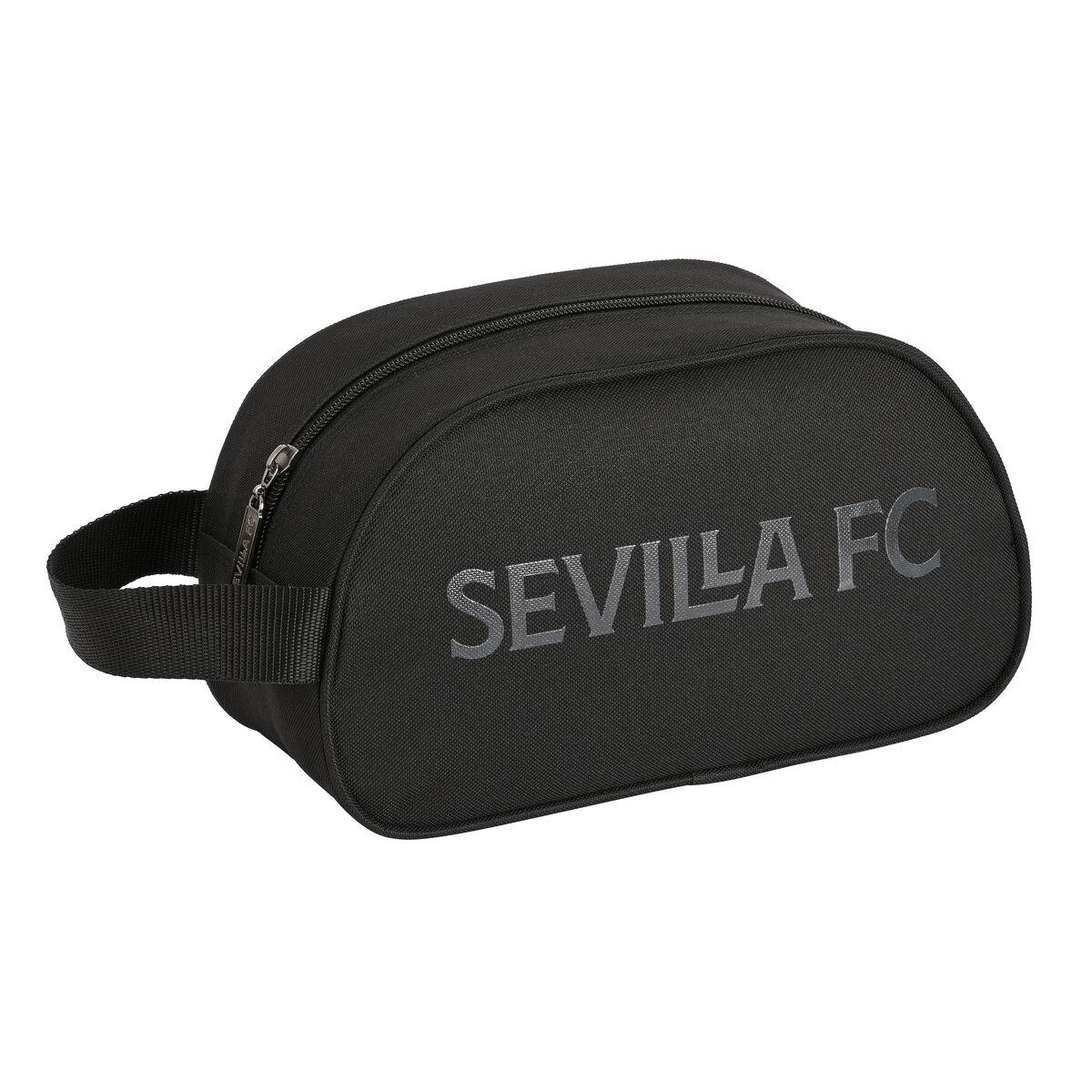 Skoletoilettaske Sevilla Fútbol Club Teen - Sort 26 × 15 × 12 cm