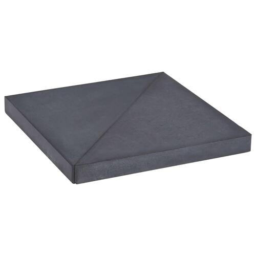 Vægtplade til parasol granit 15 kg firkantet sort