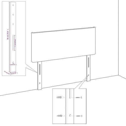 Sengegavle 2 stk. 100x5x78/88 cm kunstlæder sort