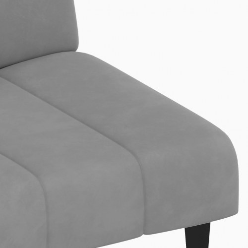 2-personers sovesofa i fløjl - lysegrå