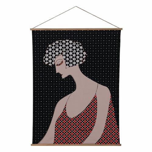 Vægdekoration Gobelin Dame Hamp Gran Materiale 125 x 1,7 x 160 cm