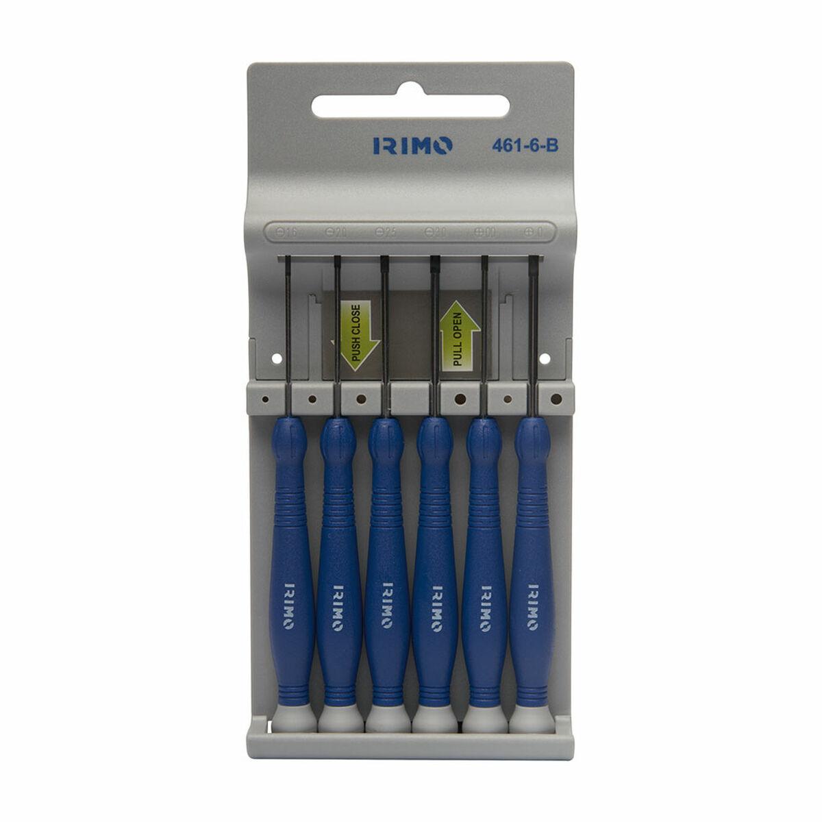 Irimo 461-6-B præcisions skruetrækkersæt, 6 dele (PH0/PH00/PH000 + 1,6/2/2,5/3 mm)
