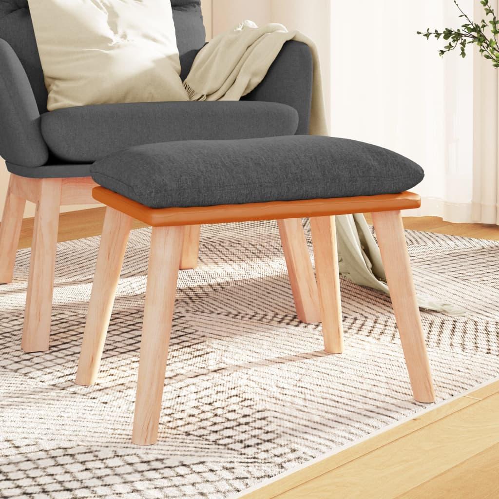 vidaXL fodskammel 45x29,5x35 cm stof og kunstlæder mørkegrå