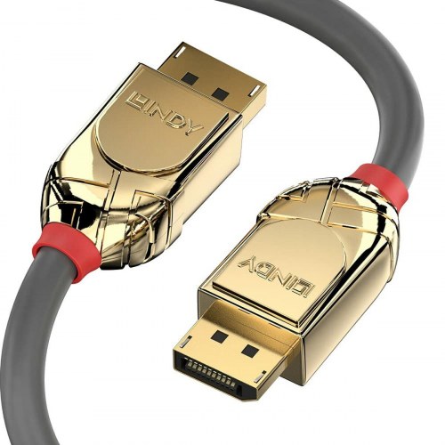LINDY DisplayPort-kabel 2 m - gylden (36292)