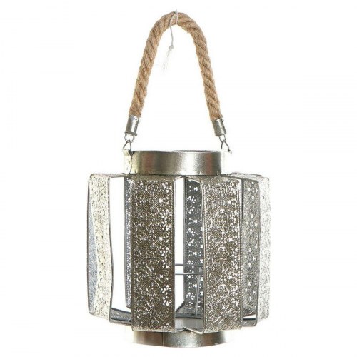 Kandelaber - sølvfarvet metal med tov, 21 × 21 × 23 cm, arabisk stil