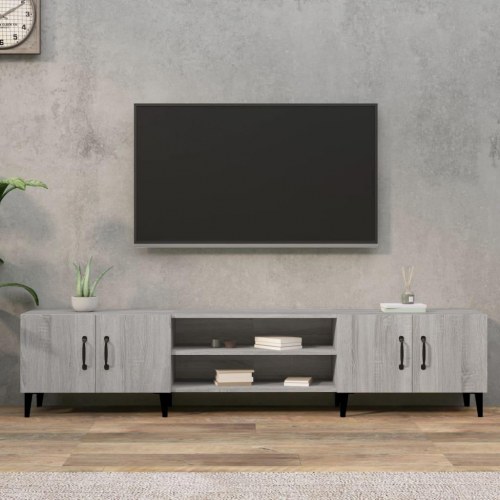 TV-bord 180 x 31,5 x 40 cm i grå sonoma-eg