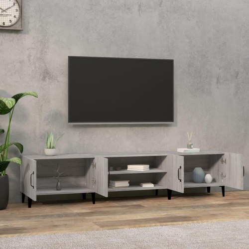 TV-bord 180 x 31,5 x 40 cm i grå sonoma-eg