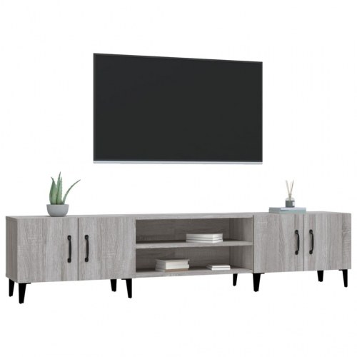TV-bord 180 x 31,5 x 40 cm i grå sonoma-eg