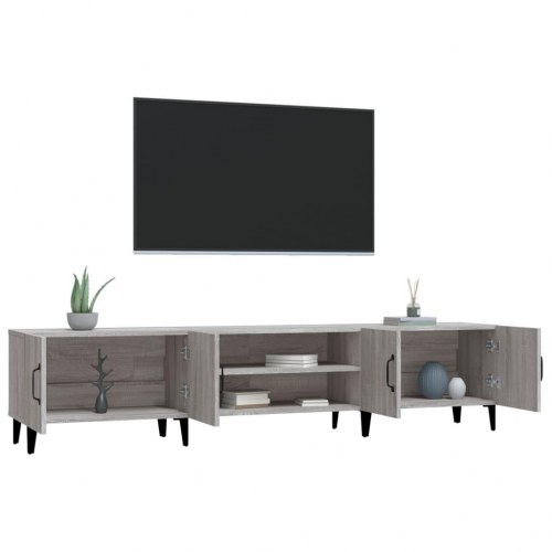 TV-bord 180 x 31,5 x 40 cm i grå sonoma-eg