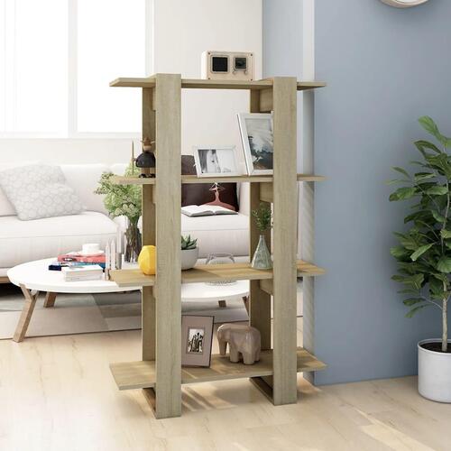 Bogreol/rumdeler 80x30x123,5 cm sonoma-eg