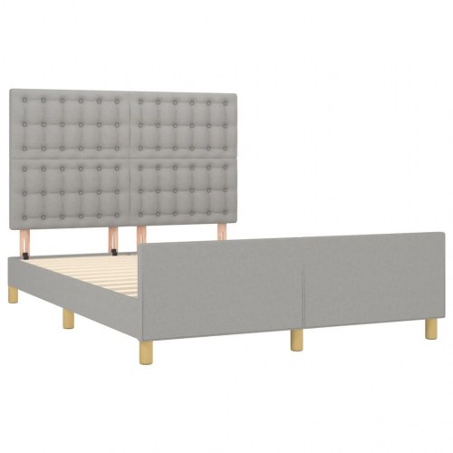 Sengeramme 140 x 190 cm uden madras - lysegrå