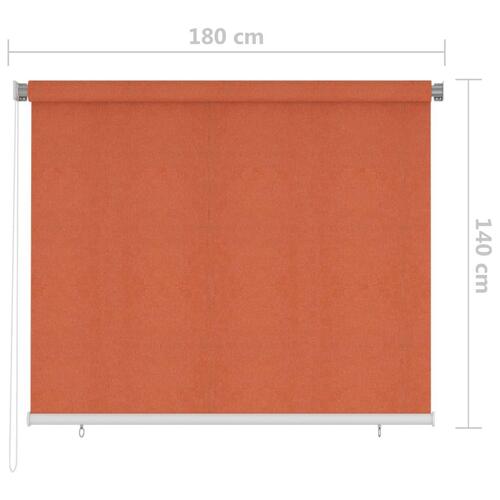 Udendørs rullegardin 180 x 140 cm orange