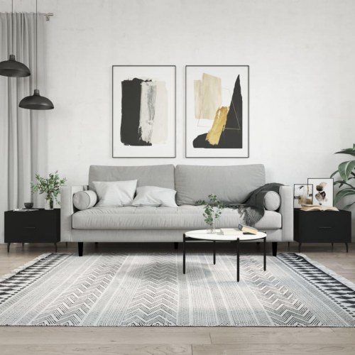 Sofaborde sæt af 2 - 50 × 50 × 40 cm i sort konstrueret træ