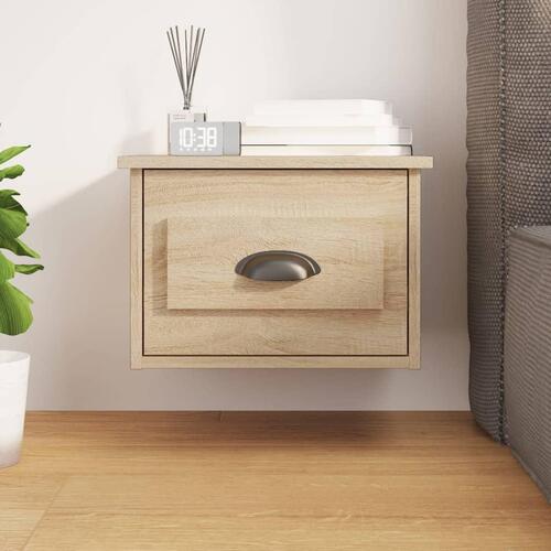 Væghængt sengebord 41,5x36x28 cm sonoma-eg