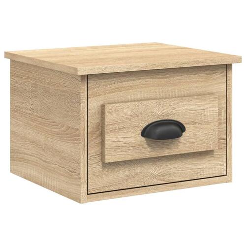 Væghængt sengebord 41,5x36x28 cm sonoma-eg