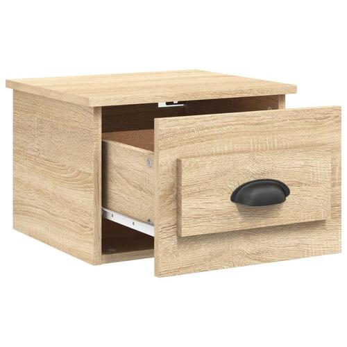 Væghængt sengebord 41,5x36x28 cm sonoma-eg