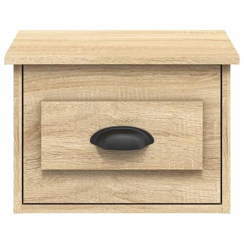 Væghængt sengebord 41,5x36x28 cm sonoma-eg