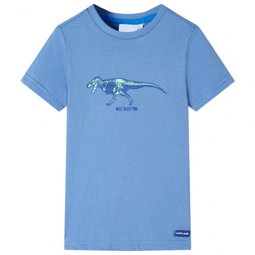 T-shirt til børn str. 116 blå