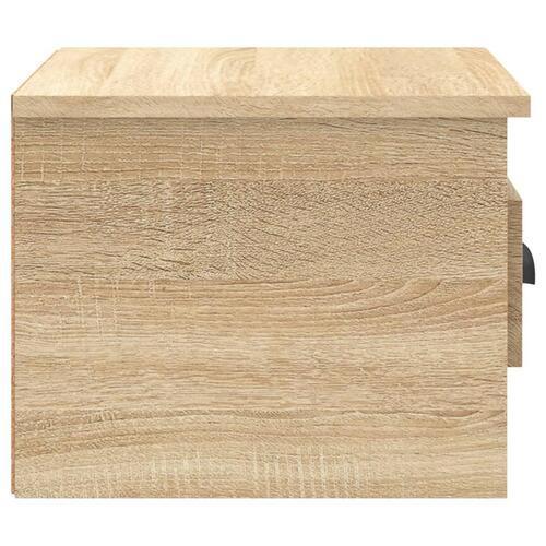 Væghængt sengebord 41,5x36x28 cm sonoma-eg