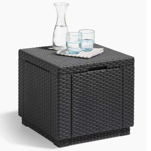 Sofabord Allibert by KETER Sort polypropylen (42 x 42 x 39 cm) (OUTLET C)