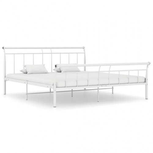Sengestel 180x200 cm metal hvid