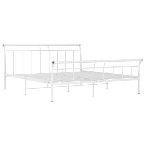 Sengestel 180x200 cm metal hvid