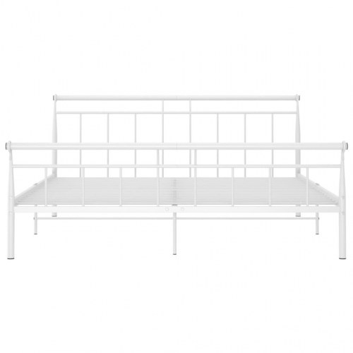 Sengestel 180x200 cm metal hvid