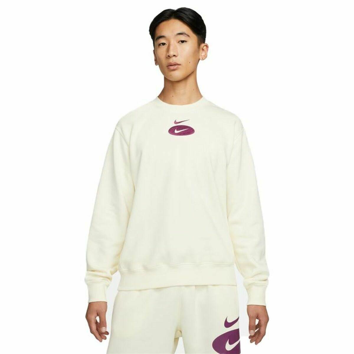 Nike Swoosh League sweatshirt uden hætte - herre, hvid (M)
