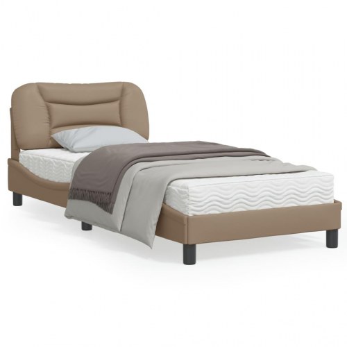Sengeramme med LED Hvar 90 x 190 cm uden madras - cappuccino