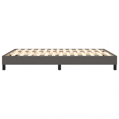 Boxspring sengeramme 140×190 cm i kunstlæder - grå