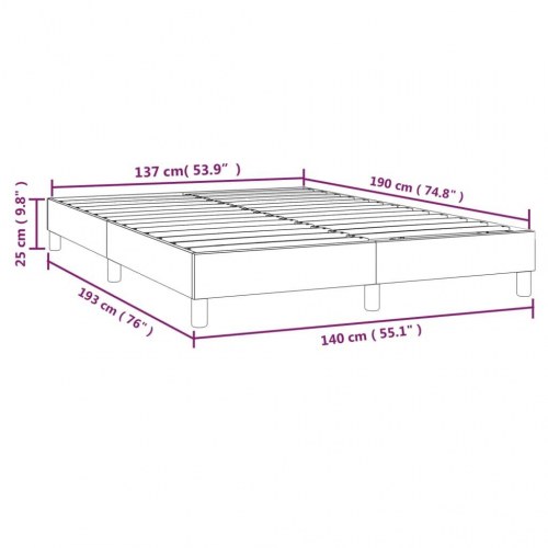 Boxspring sengeramme 140×190 cm i kunstlæder - grå