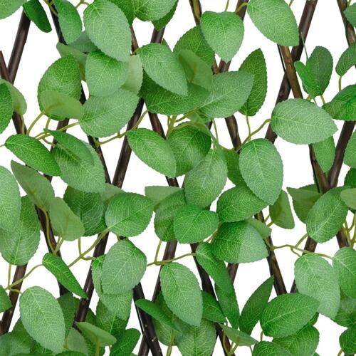 Espalier med kunstig vedbend 180x65 cm udvidelig grøn