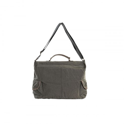 Skuldertaske med cykelmotiv - grå/brun 48 × 10 × 37 cm